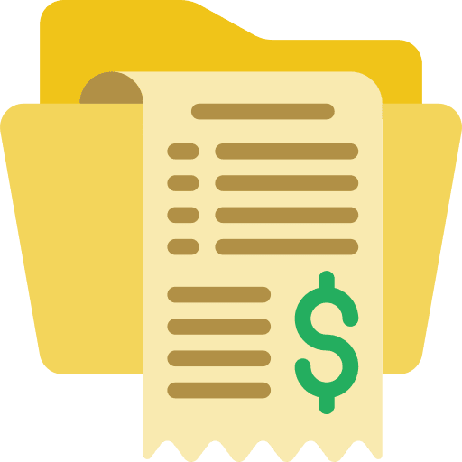 Folder transaction bill folder icon