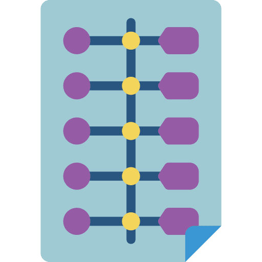Timeline document time management to do list icon
