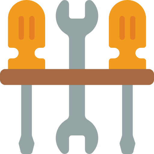 Tools time and date spanner screwdriver icon