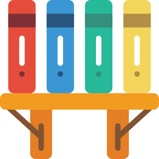 Bookshelf books bookshelf library icon