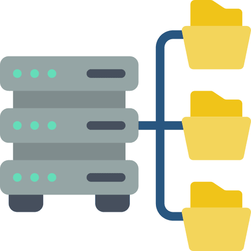Server database network technology icon