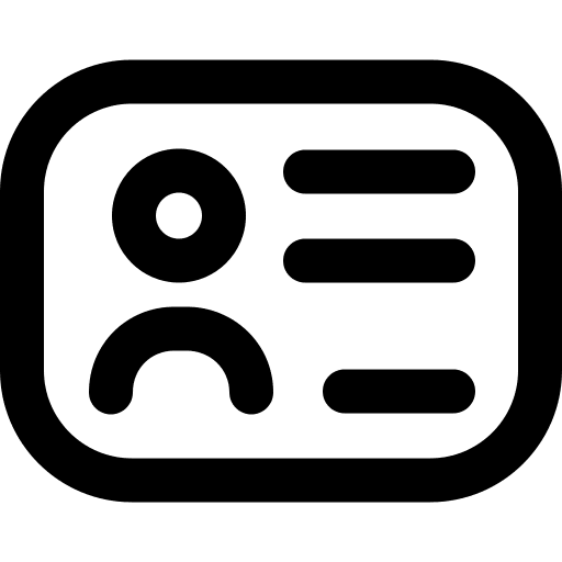 Drivers license driving school transportation user icon