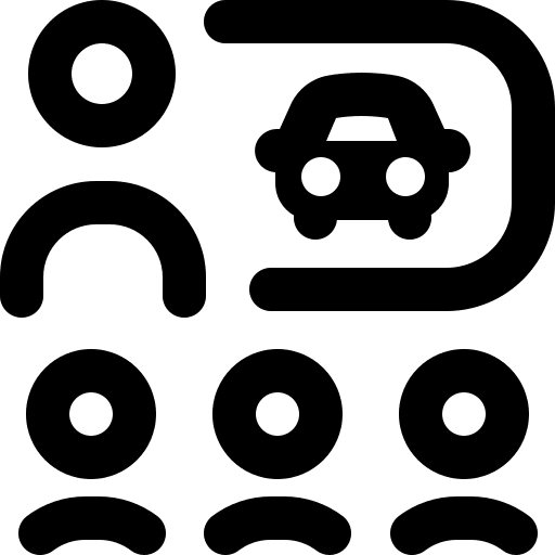 Driving instructor professions and jobs course transportation icon