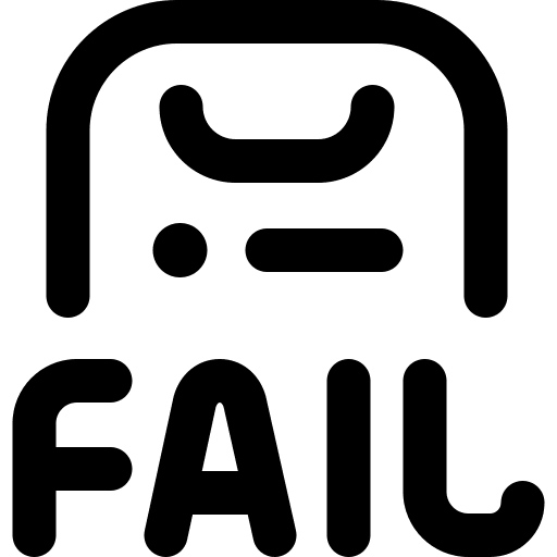 Fail fail test exam icon