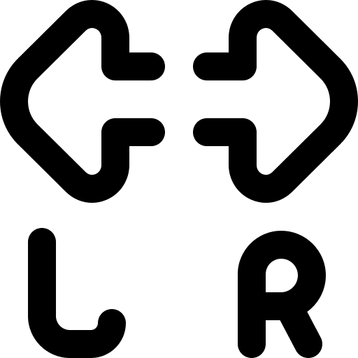 Left signaling arrow direction icon