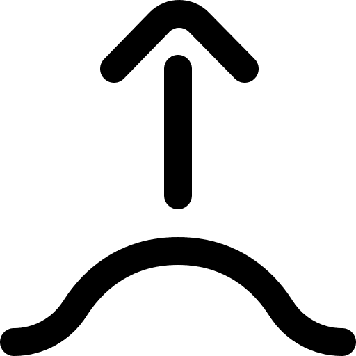 Speed bump transportation control up arrow icon