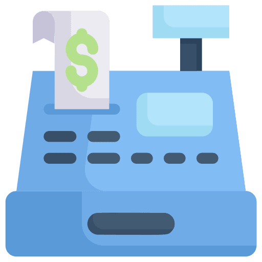 Cash register commercial machine payment icon
