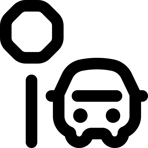 Stop circulation traffic sign stop icon