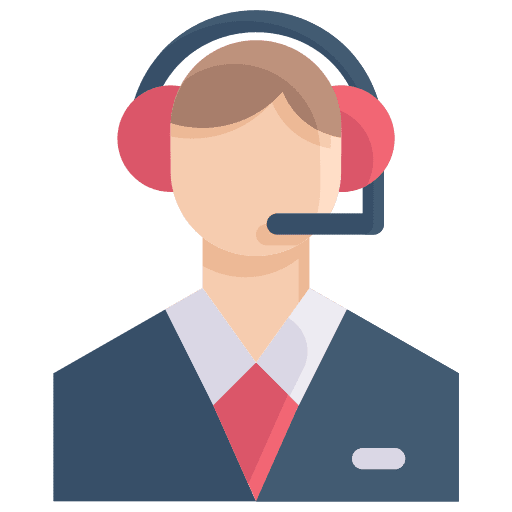 Customer service electrical service call center agent technical support icon