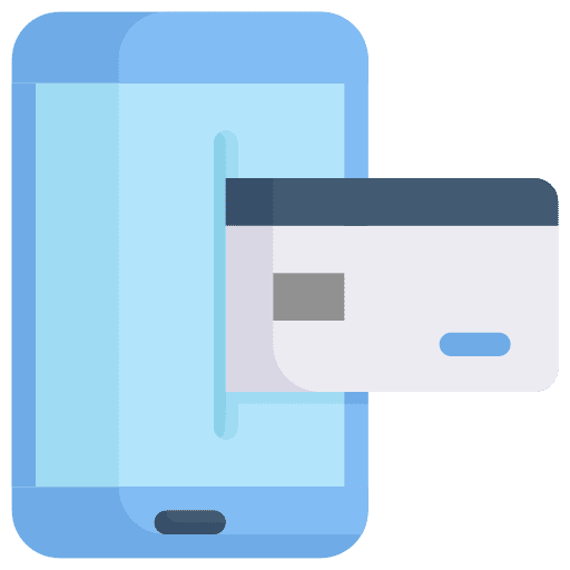 Mobile banking card payment business and finance mobile payment icon