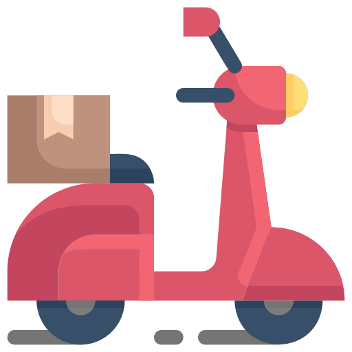 Motorcycle food delivery motorbike sport icon