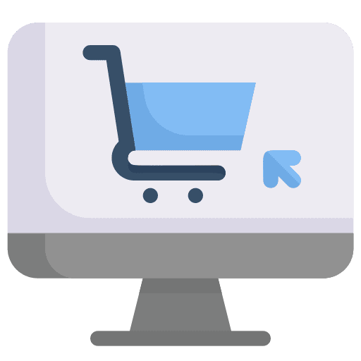 Ecommerce computer online store hobbies and free time icon