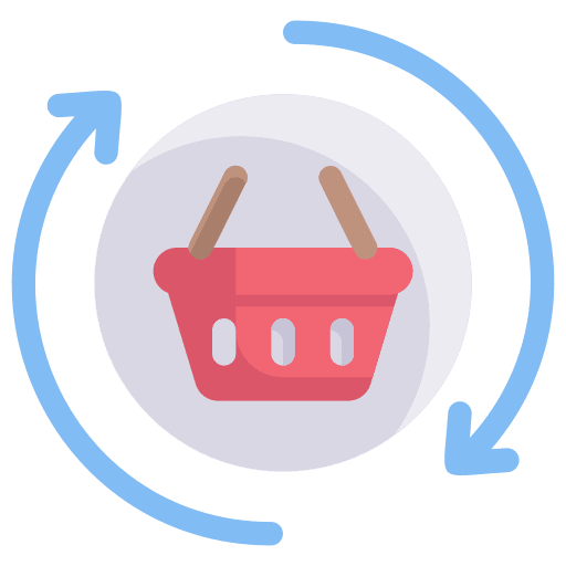 Exchange cart commerce and shopping trade icon