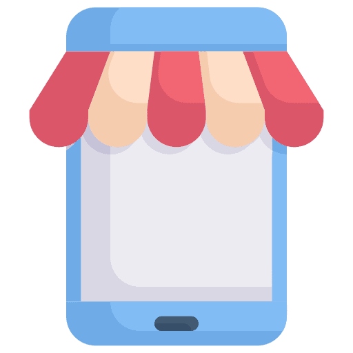 Online shop ecommerce supermarket online store icon