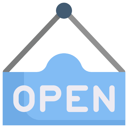 Open open sign sign shopping icon