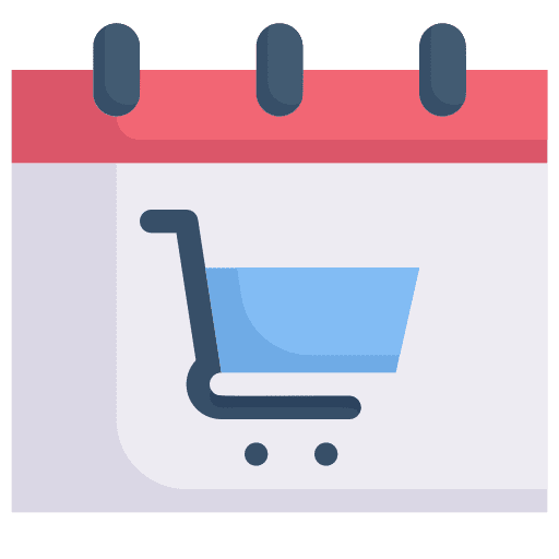 Schedule commerce and shopping schedule shopping icon