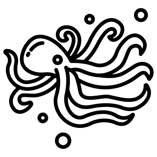 Octopus wildlife sea life animals icon