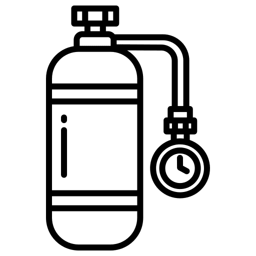 Oxygen tank gas cylinder oxygen tank scuba diving icon