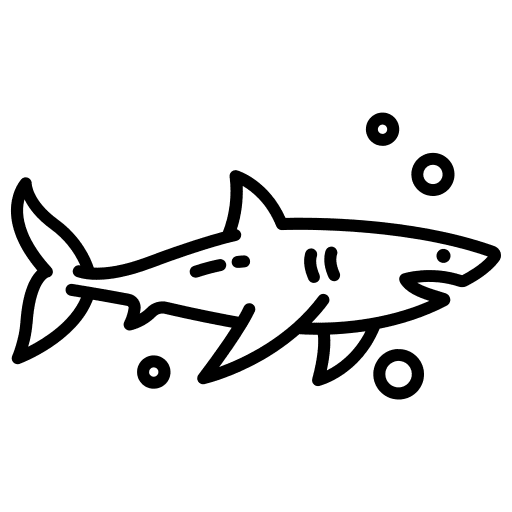 Shark aquarium fish animals icon