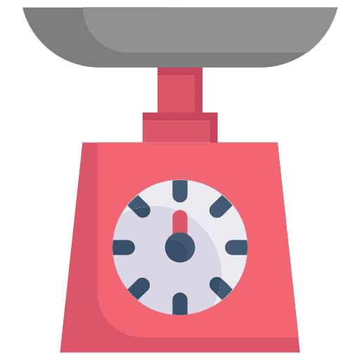 Weight food control kitchen pack icon