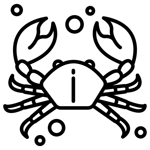 Crab beach aquarium animals icon