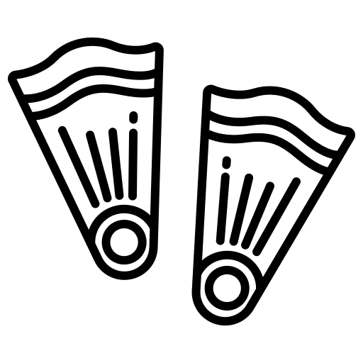 Flippers flippers sports and competition water sport icon