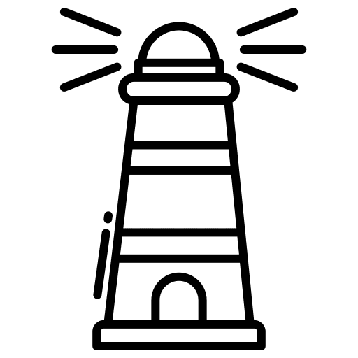 Lighthouse guide lighthouse orientation icon