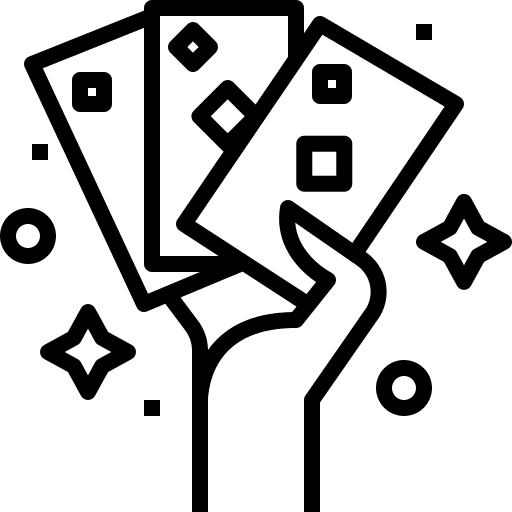 Card game entertainment poker game icon