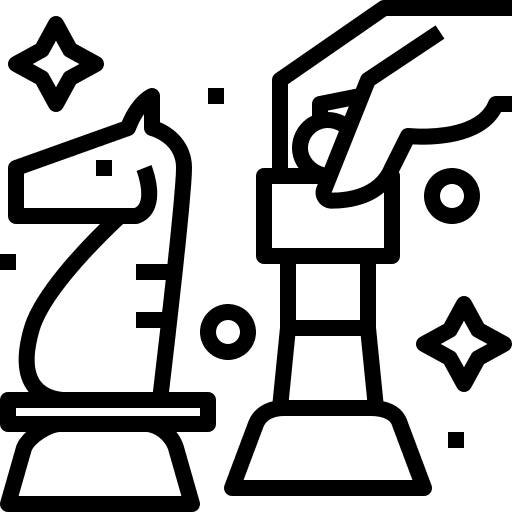 Chess hobbies and free time checkmate strategy icon