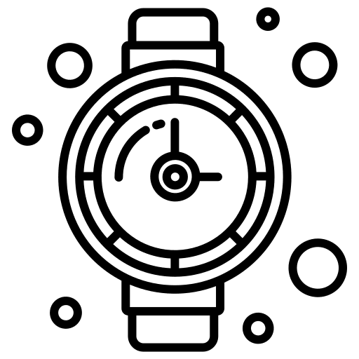 Diving watch diving watch wristwatch bubble icon