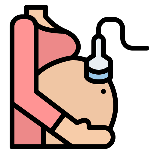 Ultrasound medical checkup pregnant healthcare and medical icon