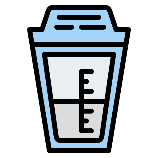 Milk kid and baby breast bag icon