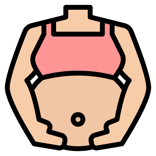 Pregnant mother belly motherhood icon