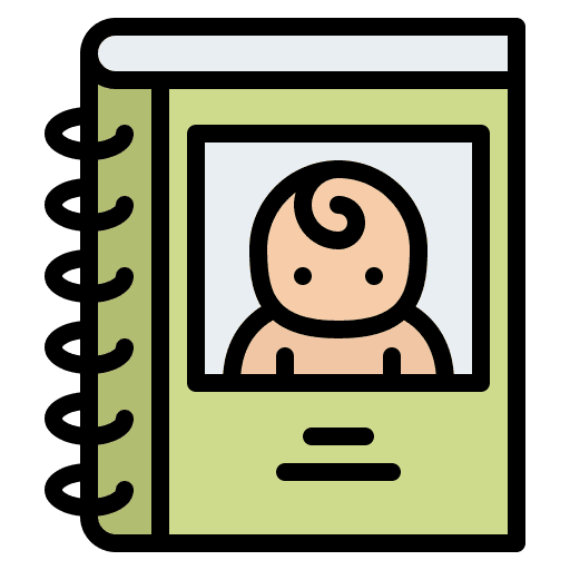 Baby book baby book writing education icon