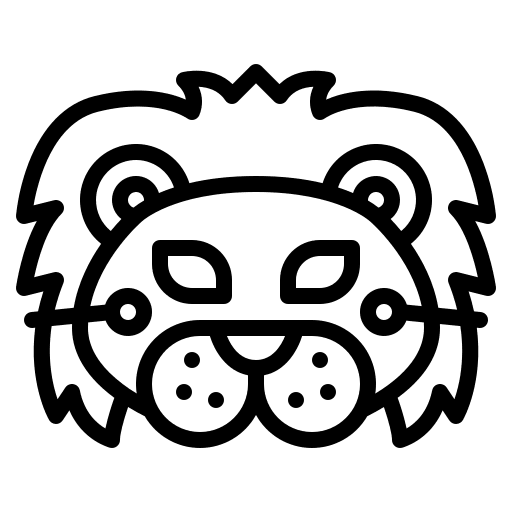 Carnival mask lion toys kid and baby icon