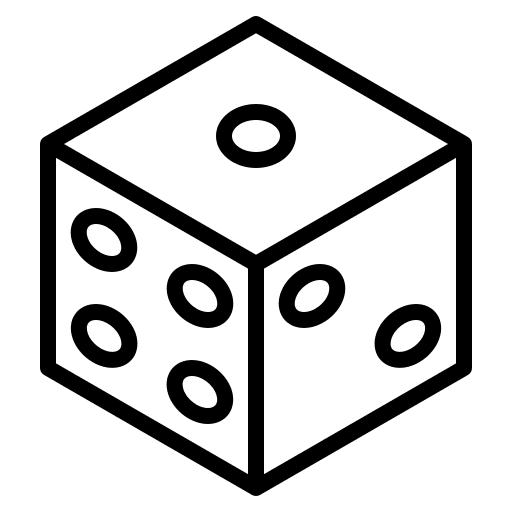 Square dice gambling kid and baby square dice icon