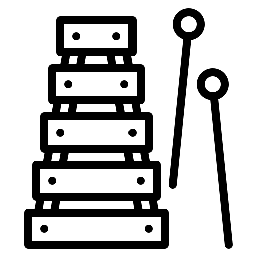 Xylophone childhood music play icon