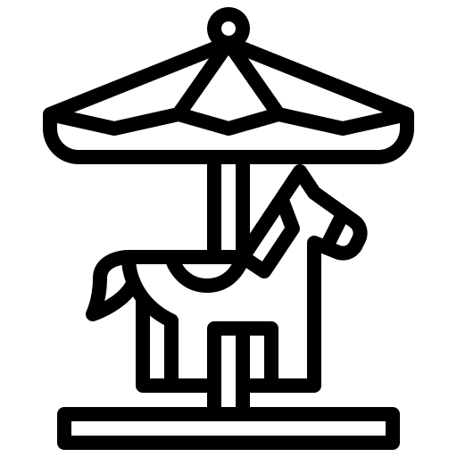 Carousel carousel fairground toys icon