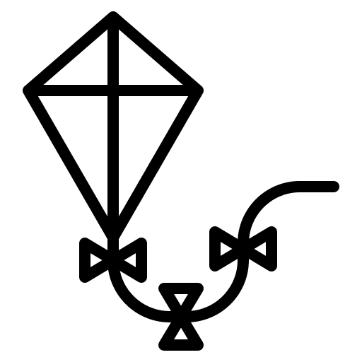 Kite flying kid and baby toy icon