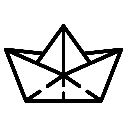 Paper boat play children paper boat icon