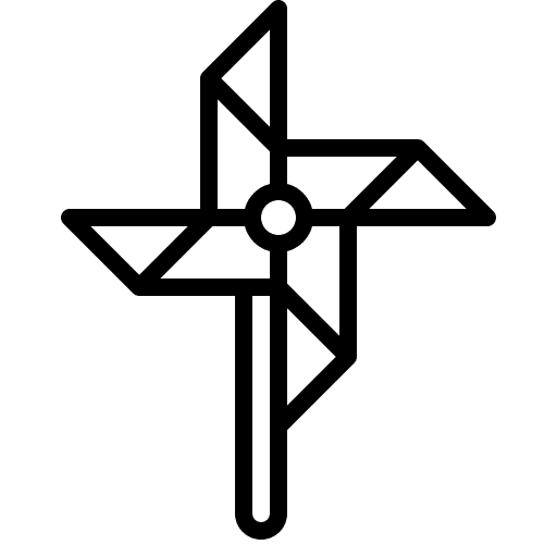 Pinwheel toy child kid and baby icon