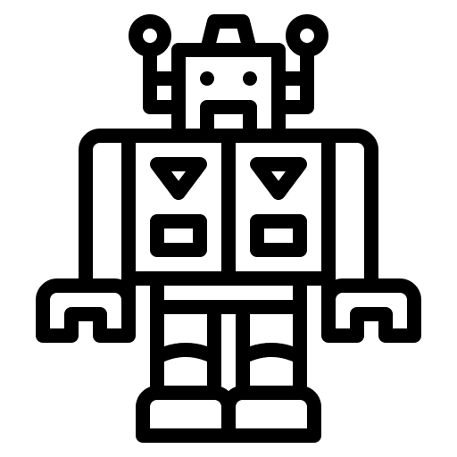 Robot childhood play robot icon