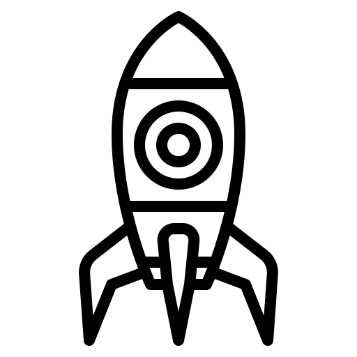 Rocket toy kid and baby play icon