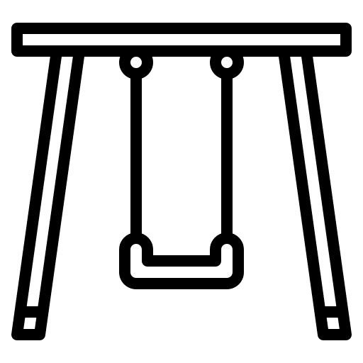 Swing kid and baby toys play icon