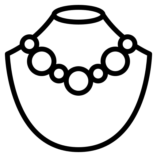 Pearl necklace wearing woman accessory icon