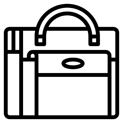 Attache case wearing accessories bag icon