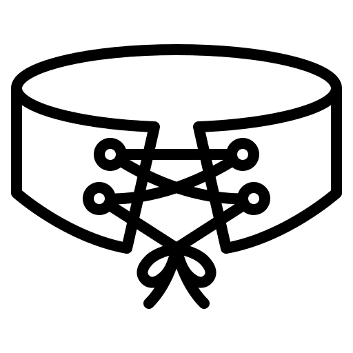 Choker wearing luxury accessory icon