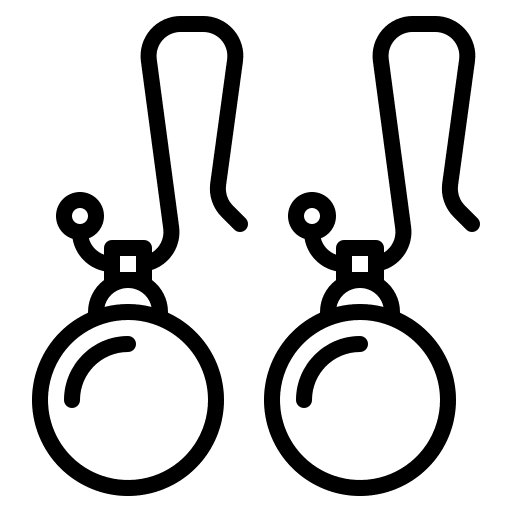 Earings wearing accessories pearls icon