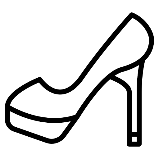 High heel accessories shoe shoes icon