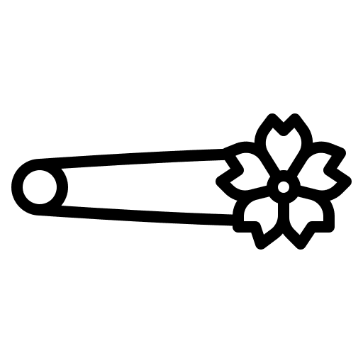 Brooch pin accessory clothing icon